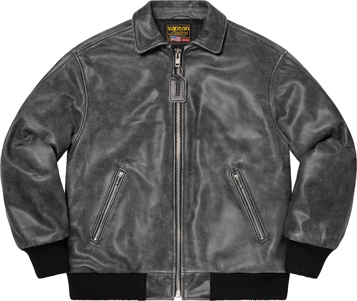 Supreme®/Vanson Leathers® Worn Leather Jacket view 17